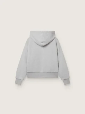 Felpa con cappuccio unisex Star in cotone grigio melange