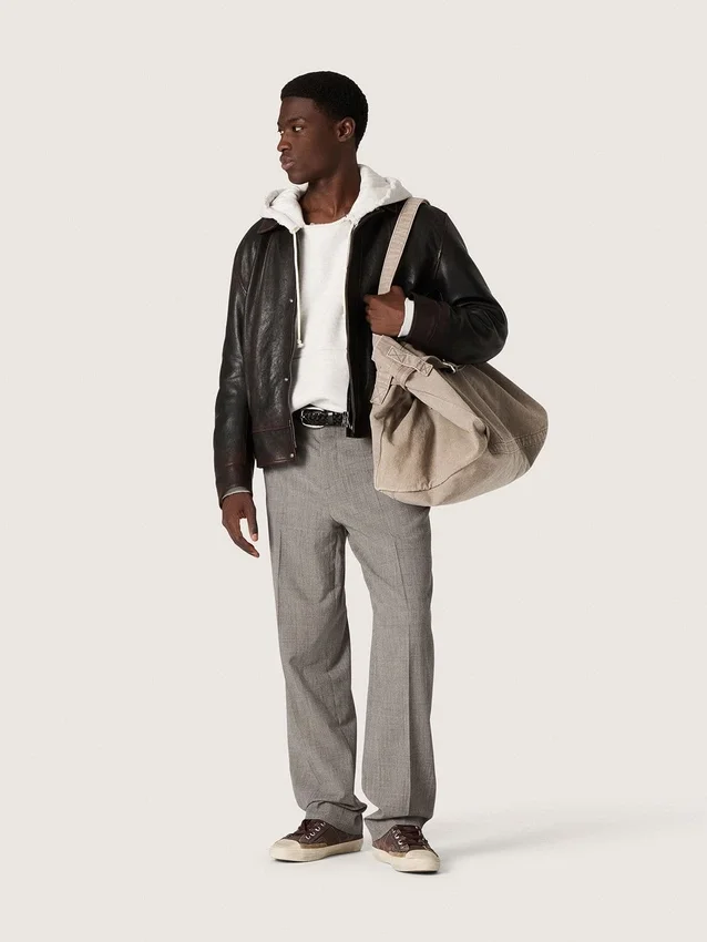 Felpa con cappuccio unisex Star in cotone grigio melange
