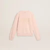 Felpa da bambina di colore rosa con scritta rosa sul davanti