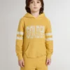 Felpa gialla da bambino con stampa vintage