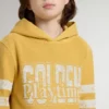 Felpa gialla da bambino con stampa vintage