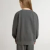 Felpa grigia per bambini con logo in rilievo