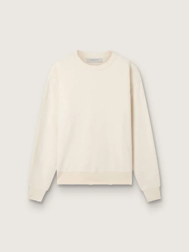 Felpa in bianco invecchiato con logo rovesciato sul retro - Capsule Jersey