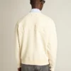 Felpa in bianco invecchiato con logo rovesciato sul retro - Capsule Jersey