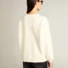 Felpa in bianco invecchiato con logo rovesciato sul retro - Capsule Jersey