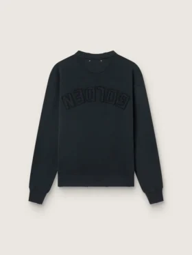Felpa in nero lavato con logo rovesciato sul retro – Capsule Jersey