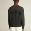 Felpa in nero lavato con logo rovesciato sul retro - Capsule Jersey