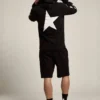 Felpa nera della Star Collection con stelle bianche a contrasto