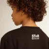 Felpa nera per bambini con maxi stella bianca sul davanti
