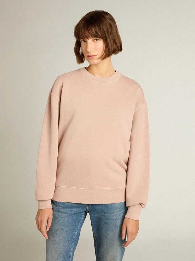 Felpa rosa cipria con logo rovesciato sul retro - Jersey Capsule