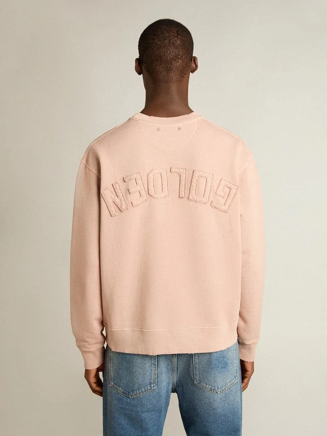 Felpa rosa cipria con logo rovesciato sul retro - Jersey Capsule