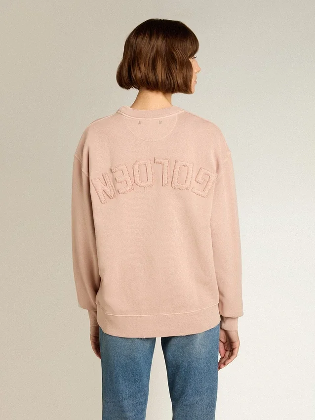 Felpa rosa cipria con logo rovesciato sul retro - Jersey Capsule