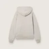 Felpa unisex con cappuccio in cotone grigio con stampa bandiera vintage