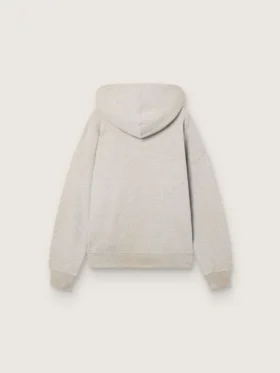 Felpa unisex con cappuccio in cotone grigio con stampa bandiera vintage