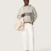 Felpa unisex con cappuccio in cotone grigio con stampa bandiera vintage