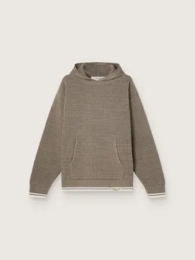Felpa unisex con cappuccio in grigio tortora
