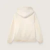Felpa unisex con cappuccio Star in cotone bianco con stampa del logo