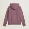 Felpa unisex in cotone color malva con stampa sul davanti
