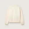 Felpa unisex in cotone Star in bianco vintage con toppe ricamate VCE