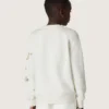Felpa unisex Journey in misto cotone bianco con stampa doodle