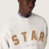 Felpa unisex Star in cotone grigio melange con ricamo “Star”