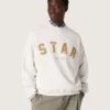 Felpa unisex Star in cotone grigio melange con ricamo “Star”