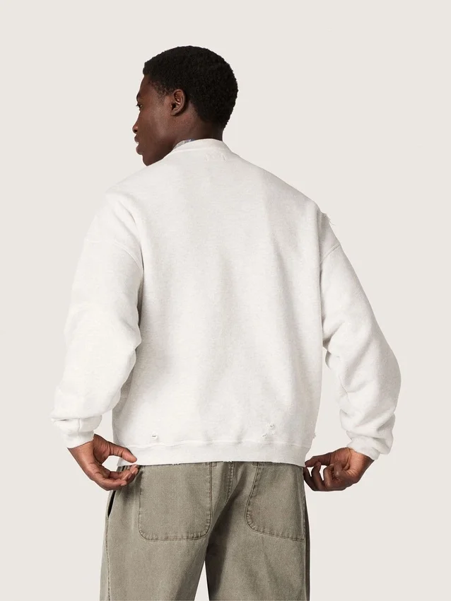 Felpa unisex Star in cotone grigio melange con ricamo “Star”