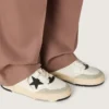 Forty2 da donna con stella nera e linguetta sul tallone in pelle nera