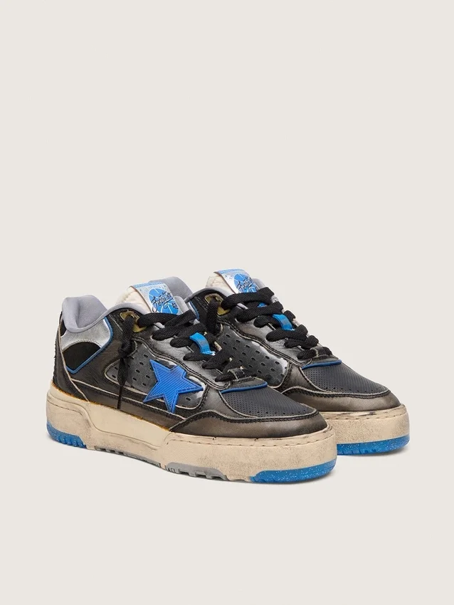 Forty2 da donna in gommapiuma nera e pelle con stella in TPU e linguetta sul tallone in pelle nera