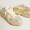 Forty2 da donna in pelle bianca e cristalli Swarovski con stella bianca