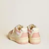 Forty2 da donna con stella rosa e linguetta sul tallone in pelle bianca