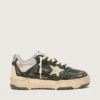 Forty2 da uomo in pelle verde e nylon color crema con stella in TPU e linguetta sul tallone in pelle argentata