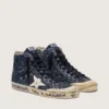 Francy da donna in glitter blu scuro con stella bianca