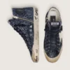 Francy da donna in glitter blu scuro con stella bianca