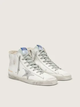 Francy da donna in pelle con stella in pelle scamosciata