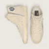 Francy da donna in pelle scamosciata beige con stella glitterata argento