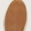 Francy da donna in pelle scamosciata beige con stella glitterata argento