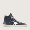 Francy da uomo in pelle con stella in pelle e linguetta sul tallone