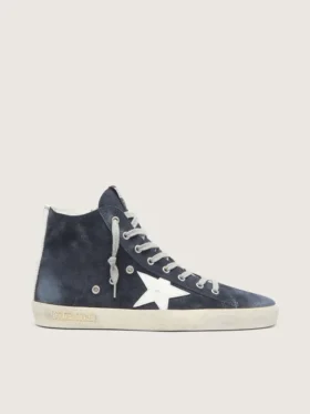 Francy da uomo in pelle con stella in pelle e linguetta sul tallone