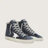 Francy da uomo in pelle con stella in pelle e linguetta sul tallone