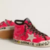 Francy Junior con paillettes, stella in pelle scamosciata grigio ghiaccio e lacci con stampa animalier