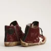 Francy Penstar in glitter bordeaux con stella in pelle bianca
