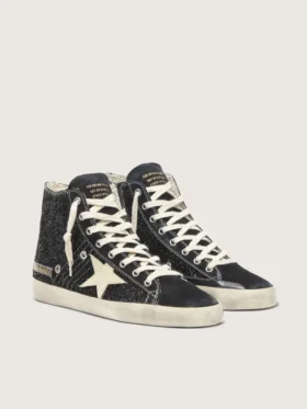 Francy Penstar in glitter con stella color avorio e linguetta sul tallone nera