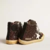 Francy Penstar in glitter marrone con stella in pelle bianca