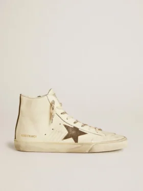 Francy Penstar in nappa con stella in pelle scamosciata nera e linguetta sul tallone in cotone
