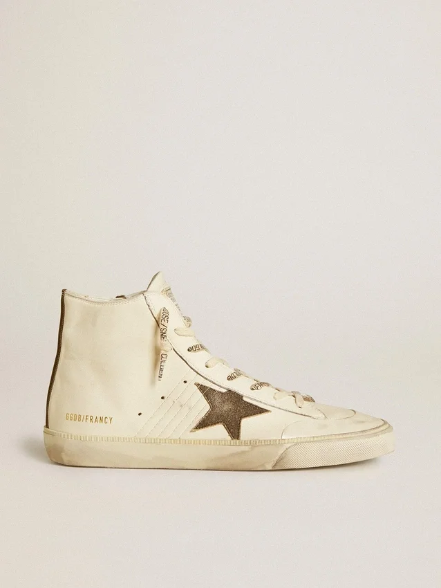 Francy Penstar in nappa con stella in pelle scamosciata nera e linguetta sul tallone in cotone