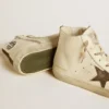 Francy Penstar in nappa con stella in pelle scamosciata nera e linguetta sul tallone in cotone