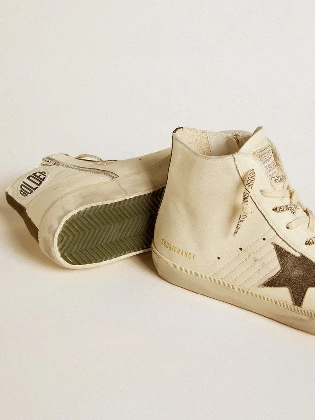 Francy Penstar in nappa con stella in pelle scamosciata nera e linguetta sul tallone in cotone