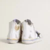 Francy Penstar LAB da donna con stella in pelle nera e borchie multicolori