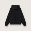 Giacca a vento da donna in nylon nero con cristalli tono su tono